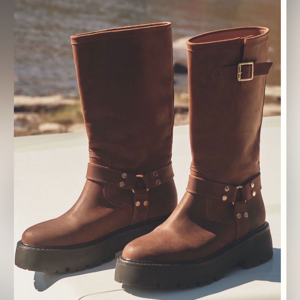 NWT Bibi Lou Women's Tan Leather Boots